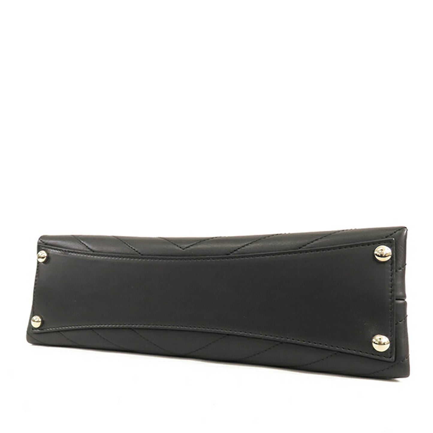 Black Chanel Medium Lambskin Coco Chevron Envelope Flap Satchel