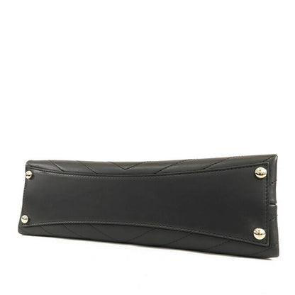 Black Chanel Medium Lambskin Coco Chevron Envelope Flap Satchel