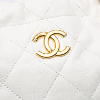 Chanel Sac Quilted Lambskin Chain Around Bucket Bag