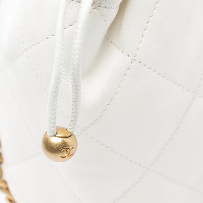 Chanel Sac Quilted Lambskin Chain Around Bucket Bag