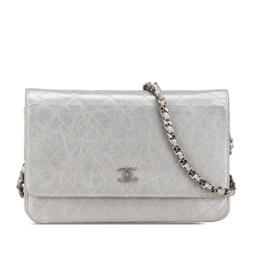Chanel Sac CC Quilted Aged Calfskin Wallet On Chain
