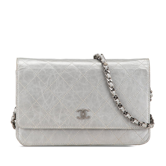 Chanel Sac CC Quilted Aged Calfskin Wallet On Chain