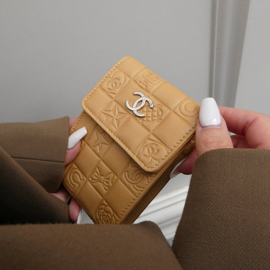 CHANEL 2005 Icon Bum Belt Bag Pouch Beige
