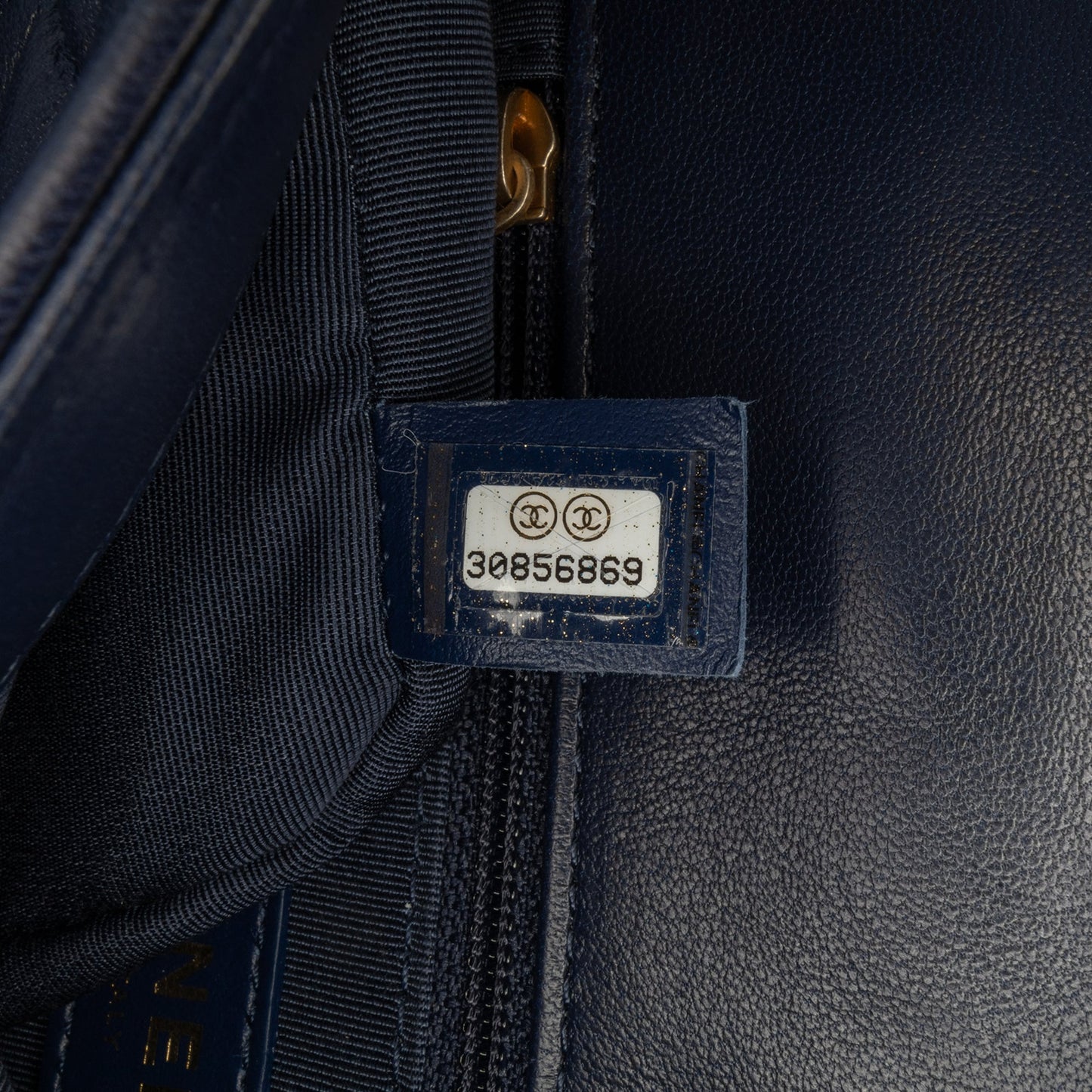 Blue Chanel Lambskin CC Coin Flap Crossbody Bag