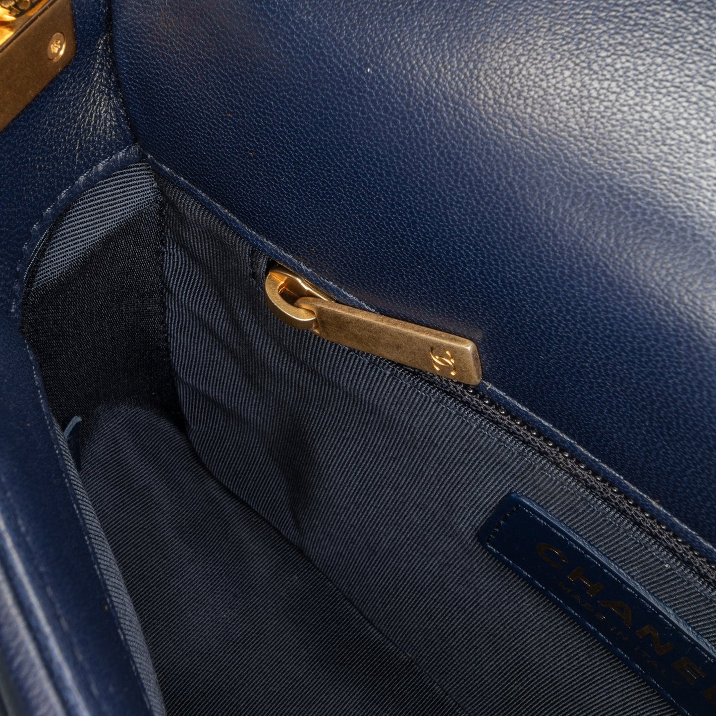 Blue Chanel Lambskin CC Coin Flap Crossbody Bag