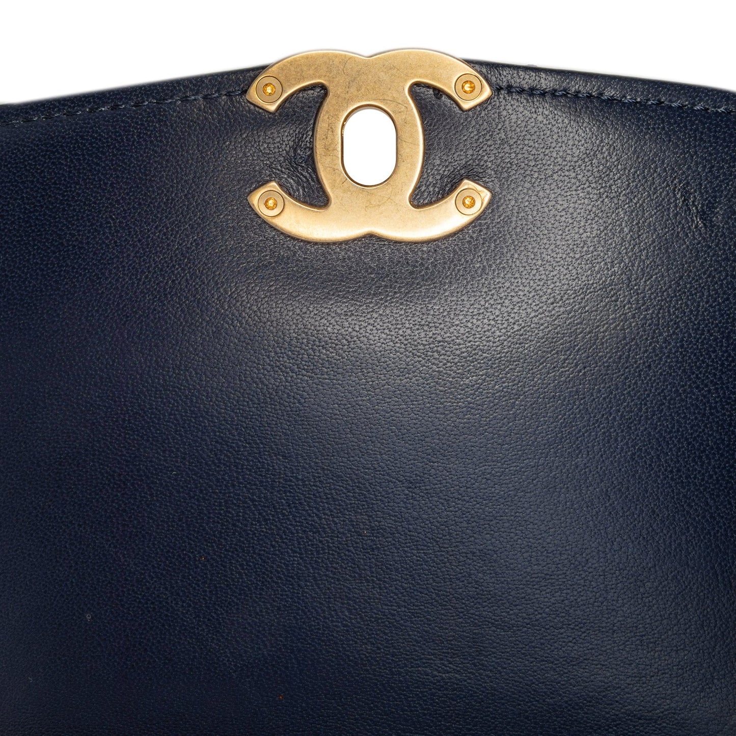Blue Chanel Lambskin CC Coin Flap Crossbody Bag