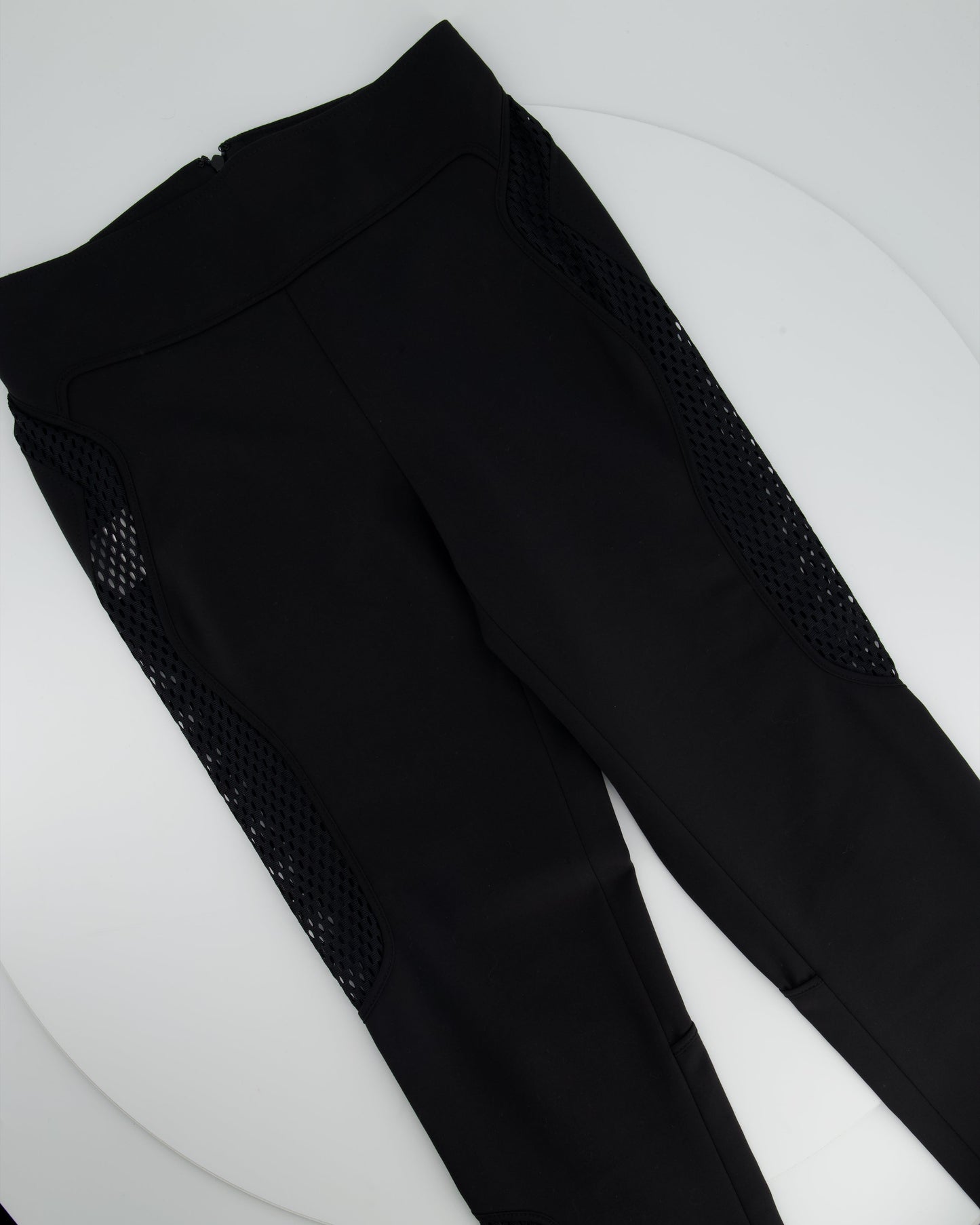 Gucci Black Leggings with Mesh & Ankle Zip Details Size IT 42 (UK 10)
