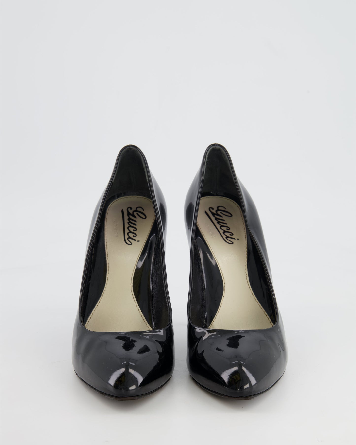 Gucci Black Patent Leather Pumps Size EU 38