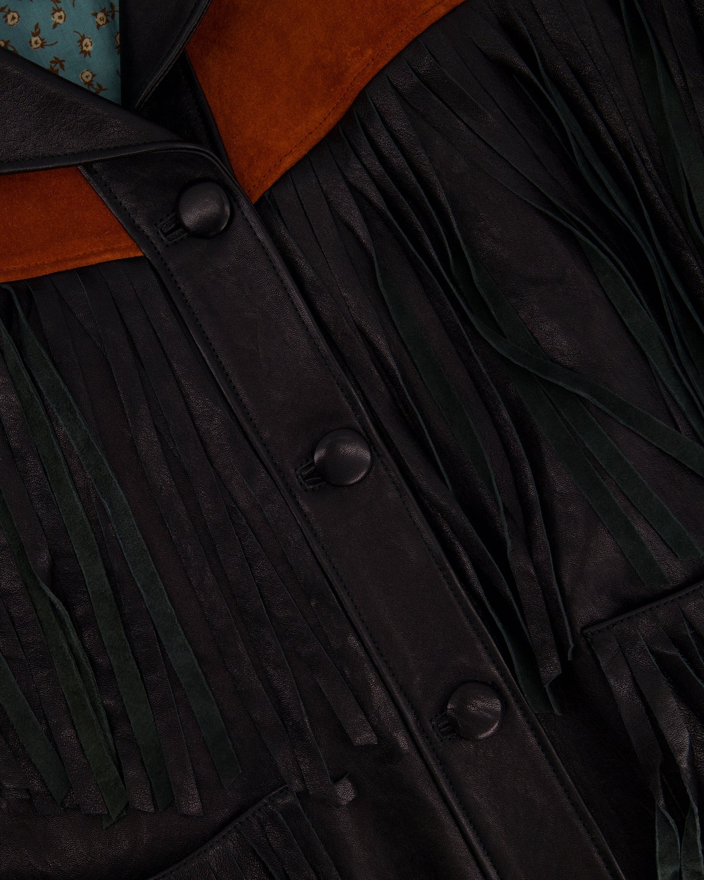 Gucci Black and Orange Leather Fringe and Studded Jacket in Size IT 36 (UK 4)
