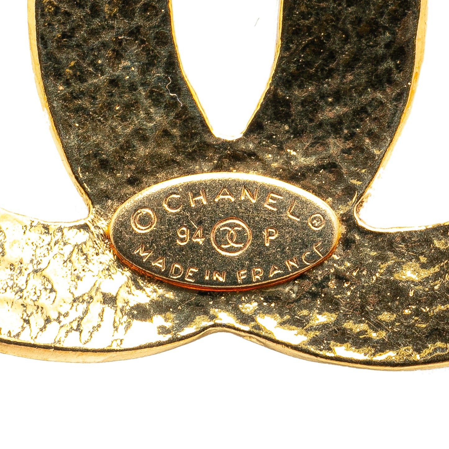 Gold Chanel Gold Plated CC Pendant Necklace