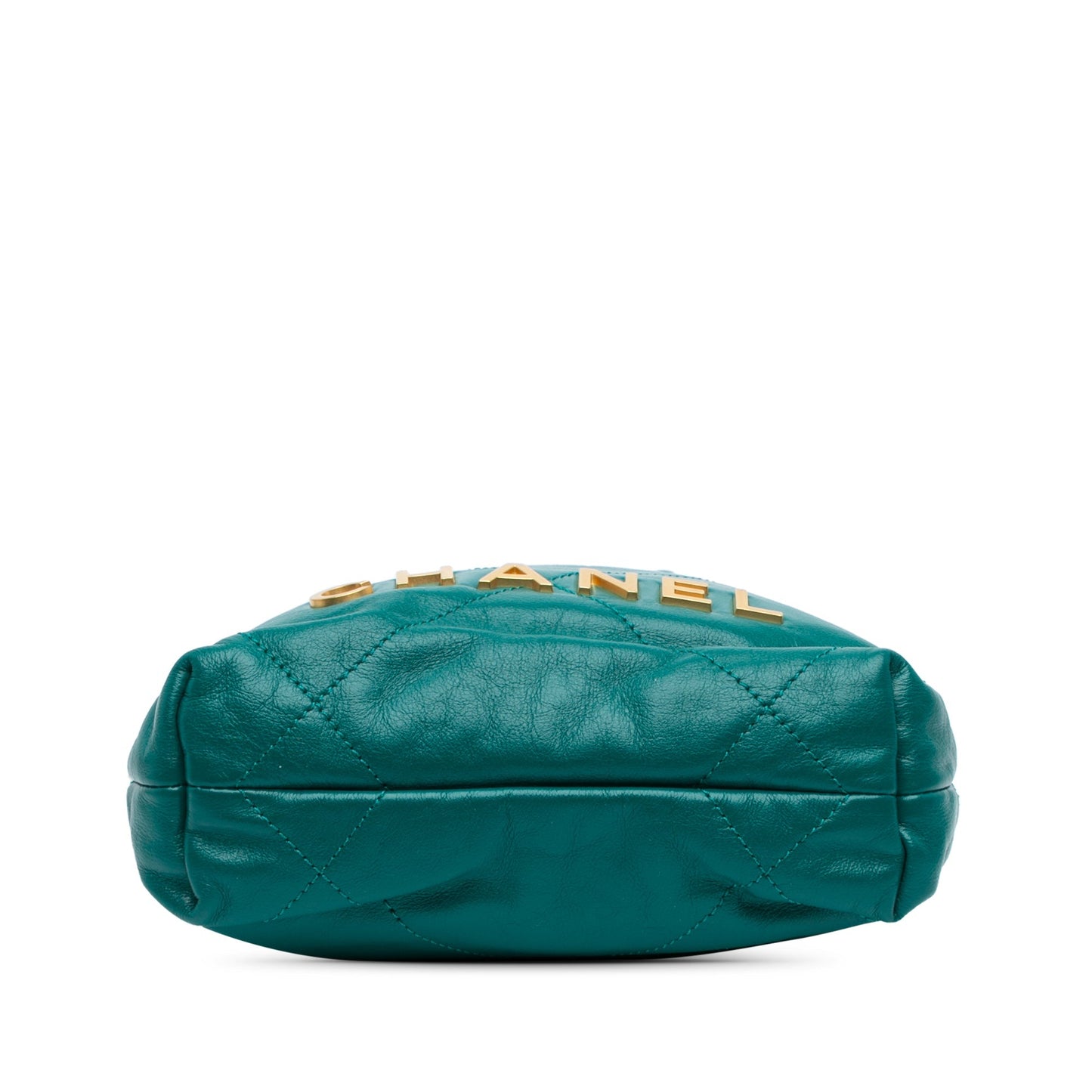 Green Chanel Mini Shiny Calfskin 22 Handbag Satchel