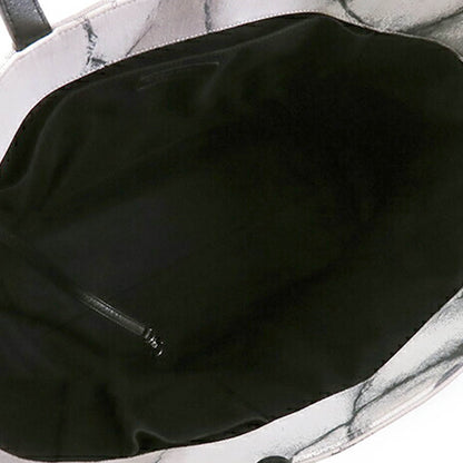 Gray Chanel Large Camellia Printed Canvas Shopper Tote