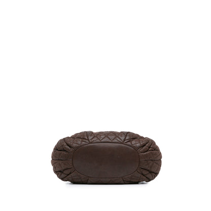 Brown Chanel Quilted Iridescent Calfskin In The Mix Satchel