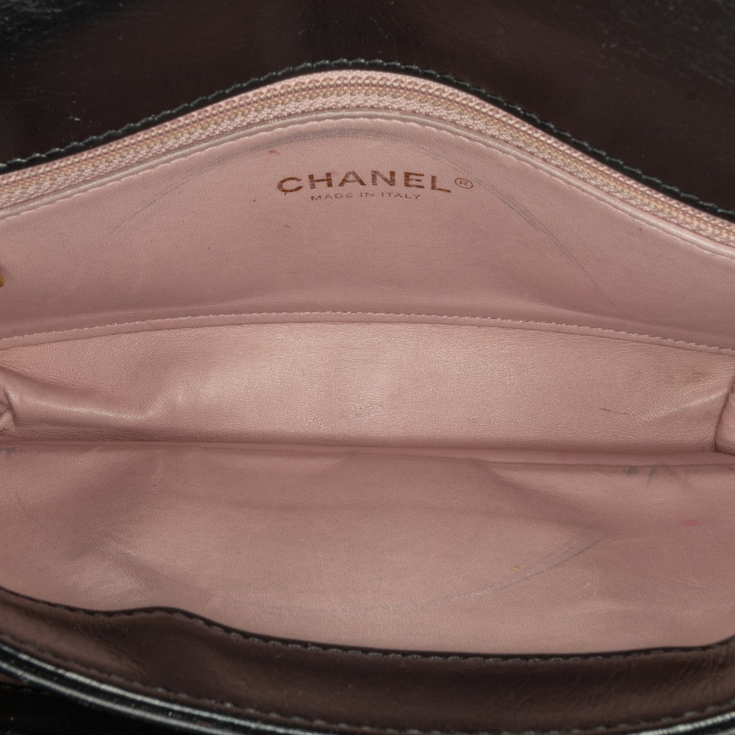 Black Chanel Small Quilted Calfskin Straight Lined Flap Satchel