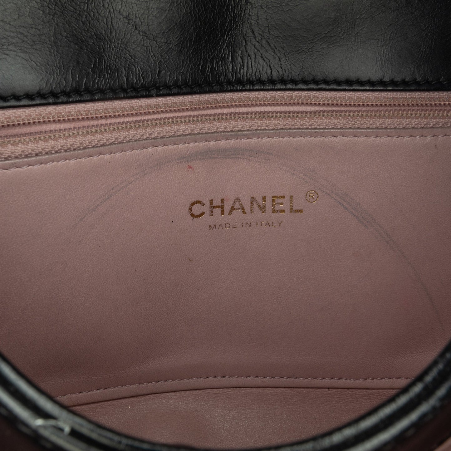 Black Chanel Small Quilted Calfskin Straight Lined Flap Satchel