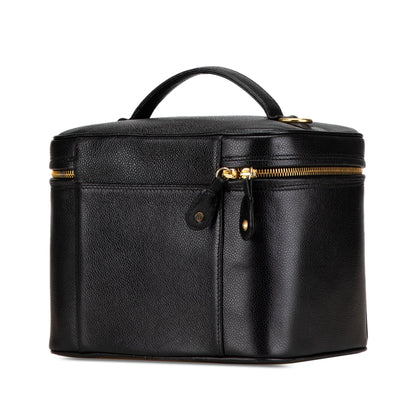 Black Chanel CC Caviar Vanity Train Case