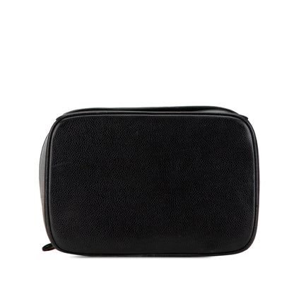 Black Chanel CC Caviar Vanity Train Case