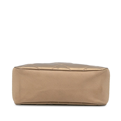 Chanel Sac Paris Biarritz Quilted Metallic Coated Canvas Cosmetic Pouch