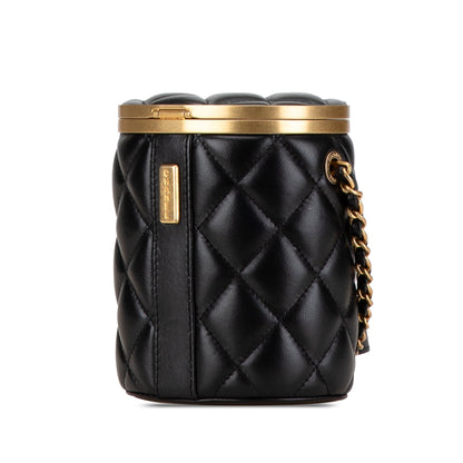 Black Chanel Mini Lambskin Crown Box Bag