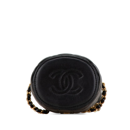 Black Chanel Mini Lambskin Crown Box Bag