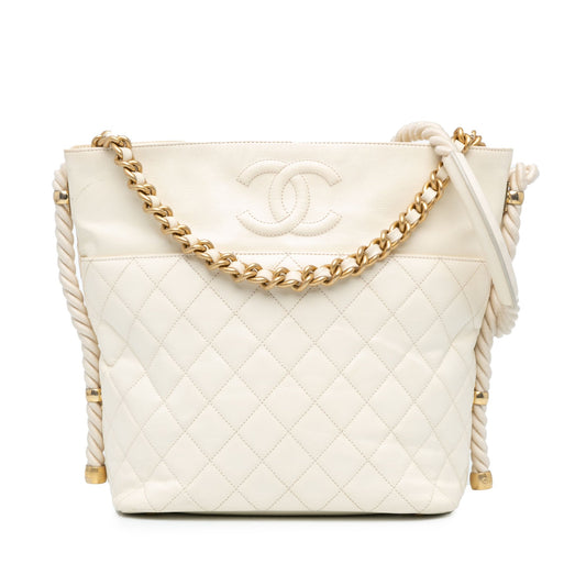 Chanel Sac Crumpled Calfskin En Vogue Rope Satchel