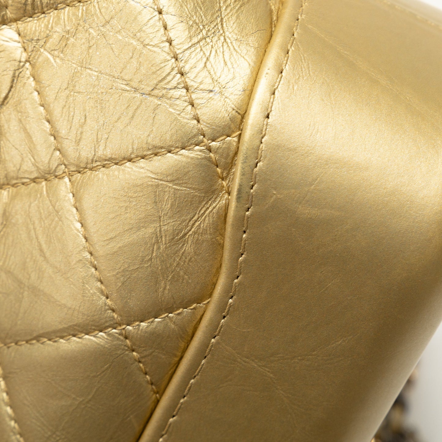 Gold Chanel Small Metallic Lambskin Gabrielle Crossbody