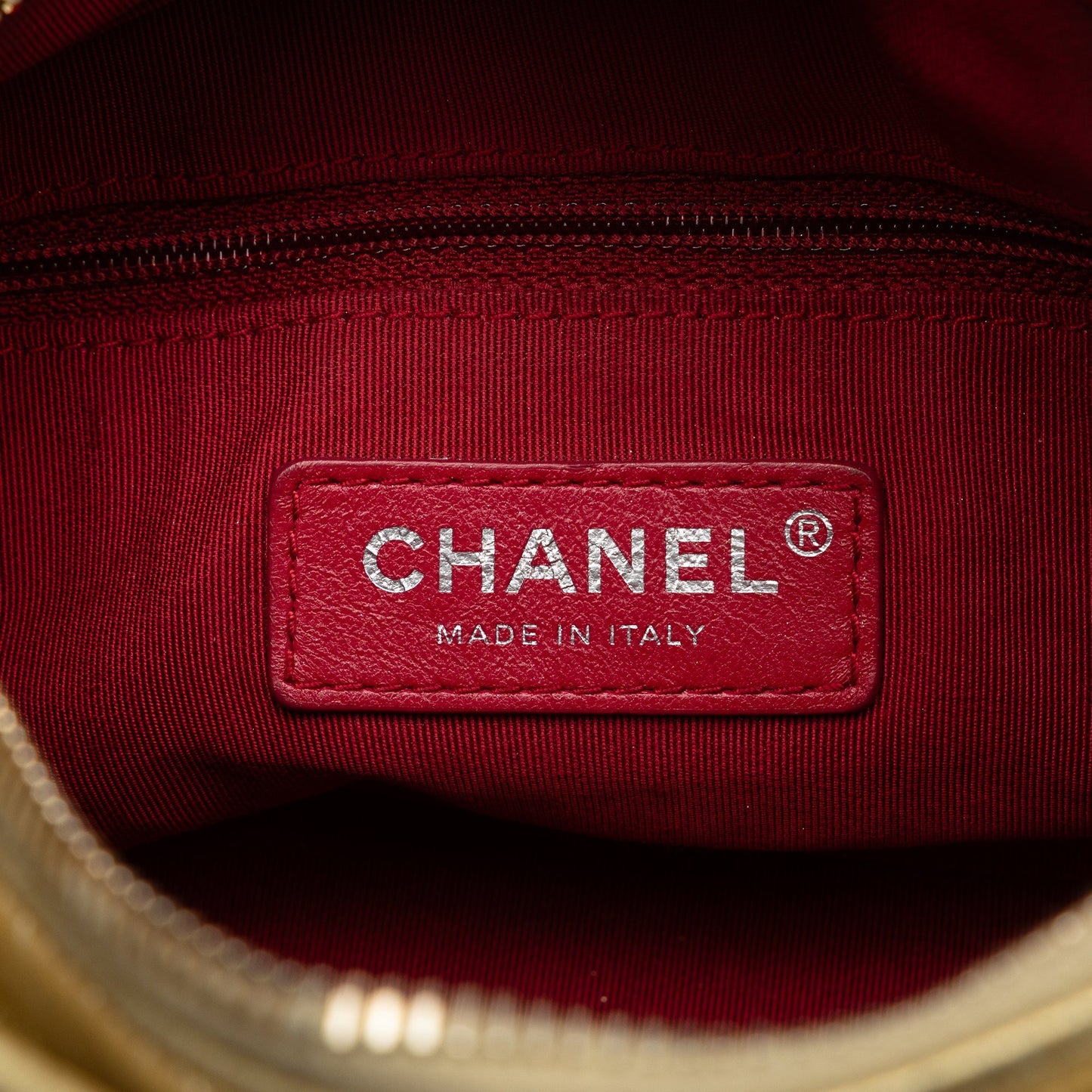 Gold Chanel Small Metallic Lambskin Gabrielle Crossbody