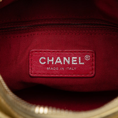 Gold Chanel Small Metallic Lambskin Gabrielle Crossbody