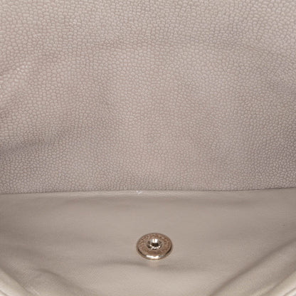 Gray Chanel Jumbo Classic Caviar Double Flap Shoulder Bag