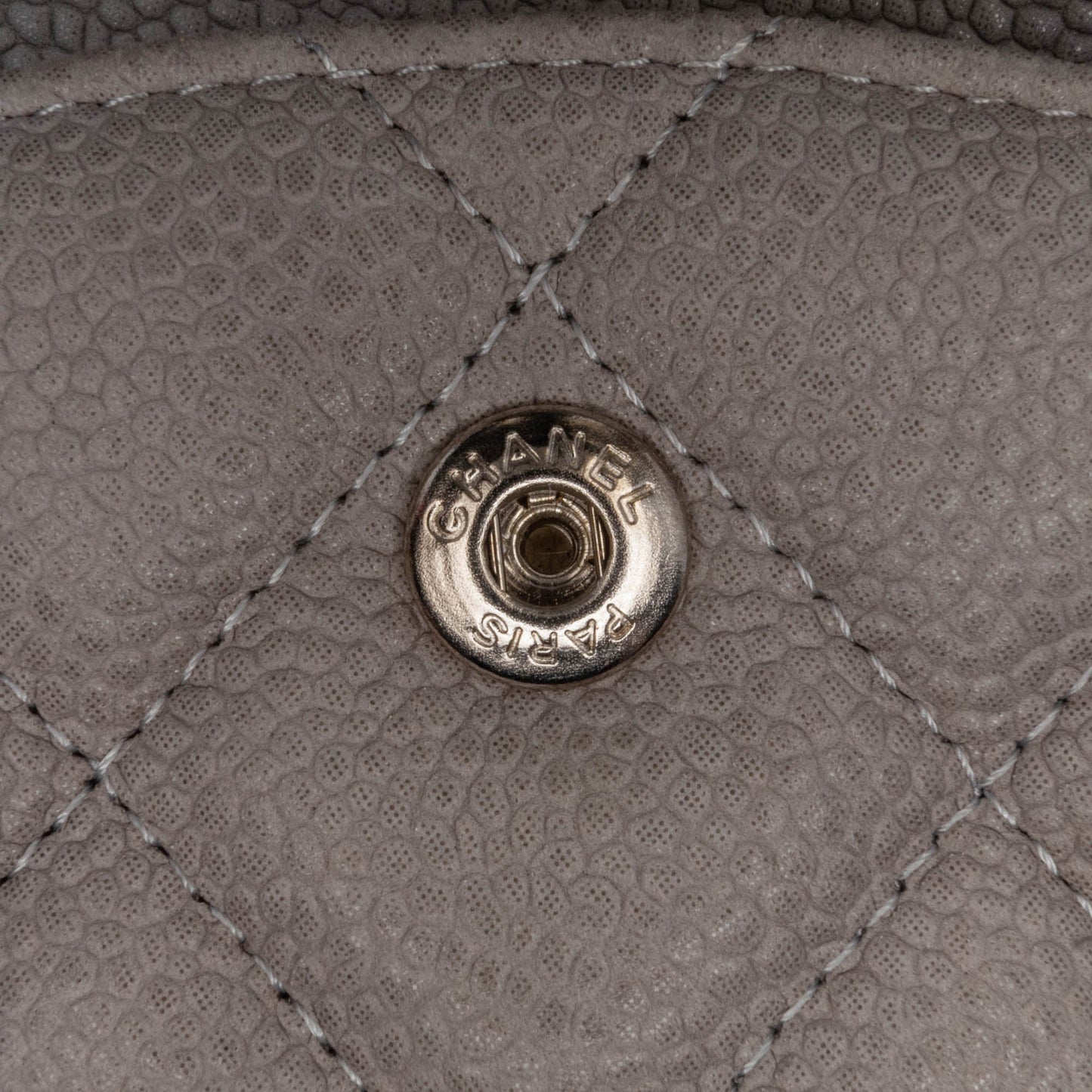 Gray Chanel Jumbo Classic Caviar Double Flap Shoulder Bag