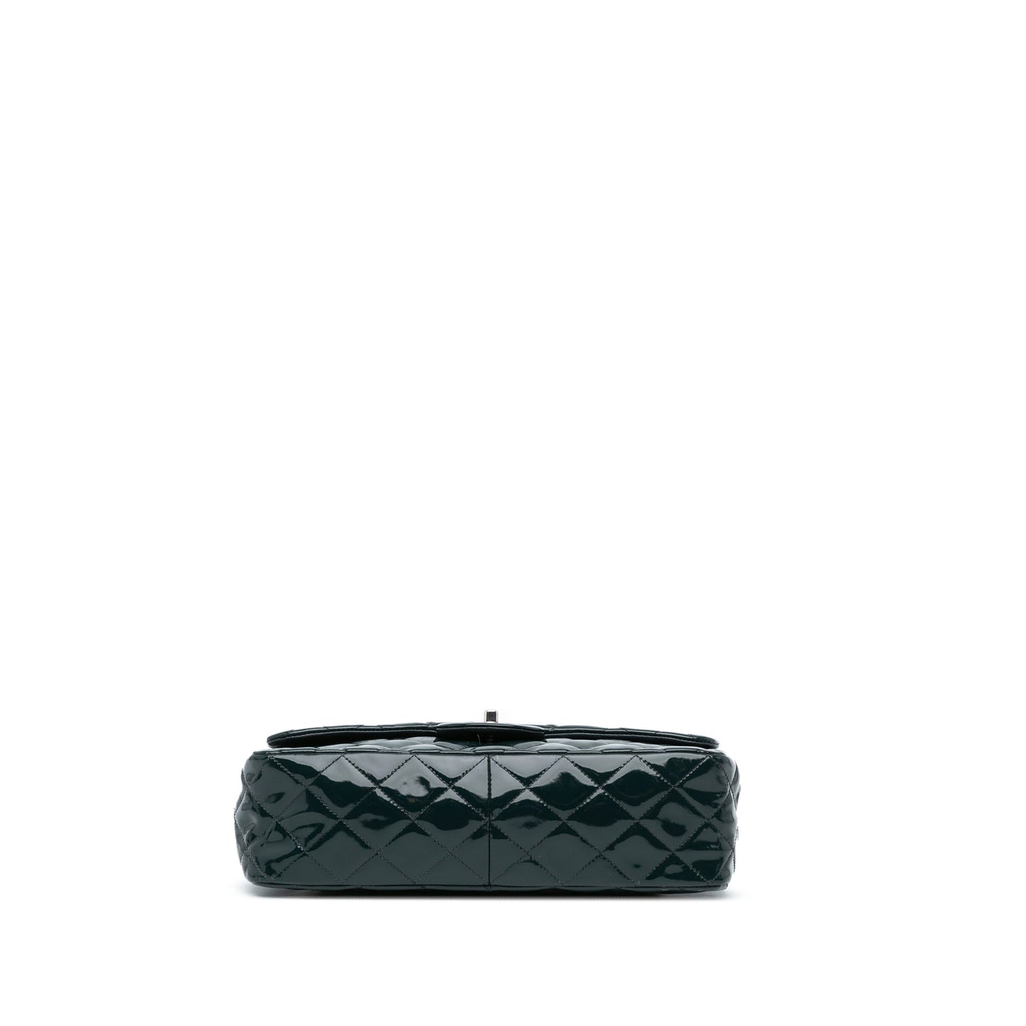 Blue Chanel Jumbo Classic Patent Double Flap Shoulder Bag
