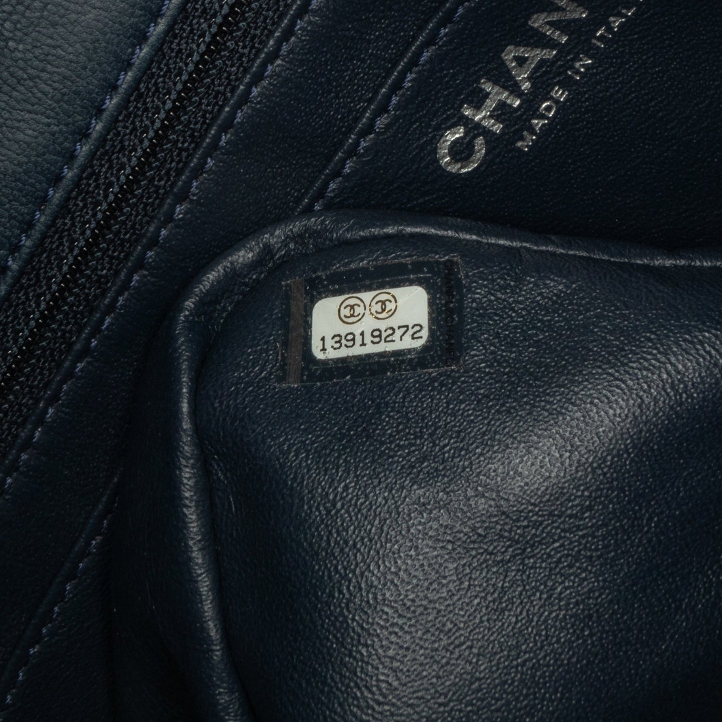 Blue Chanel Jumbo Classic Patent Double Flap Shoulder Bag