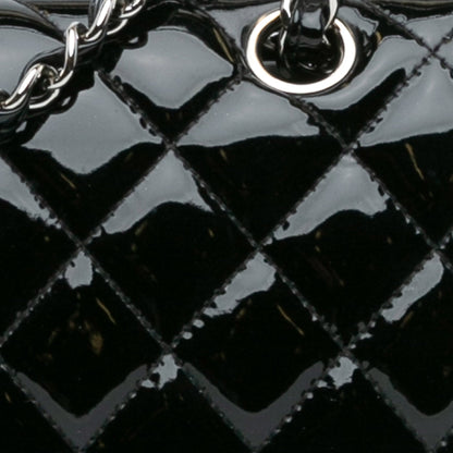 Black Chanel Medium Classic Patent Double Flap Shoulder Bag