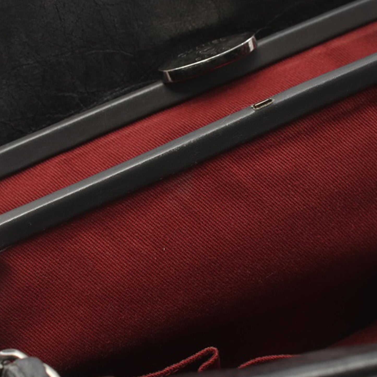 Gray Chanel Large Aged Calfskin Just Mademoiselle Bowling Bag