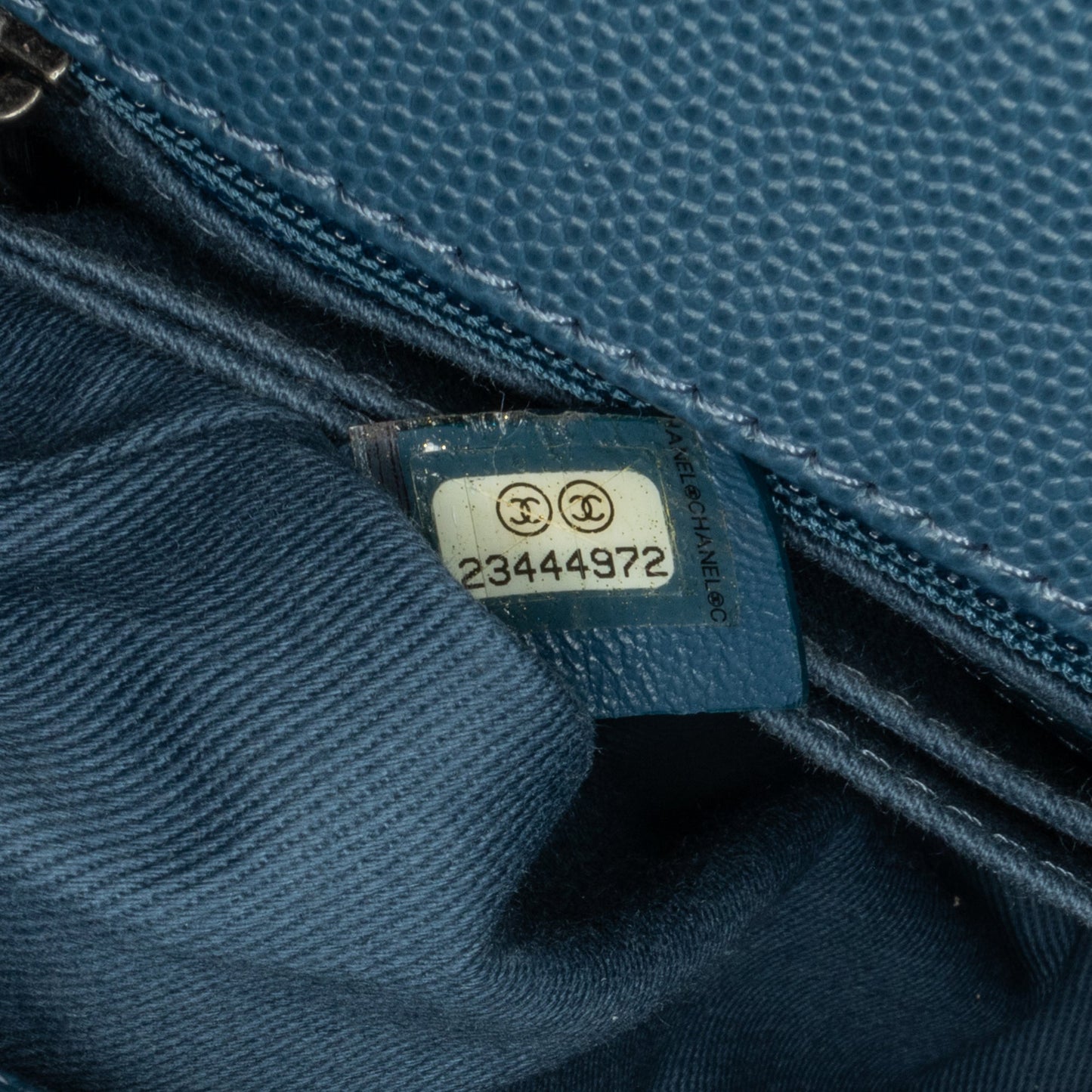 Blue Chanel Mini Quilted Caviar Coco Top Handle Bag Satchel