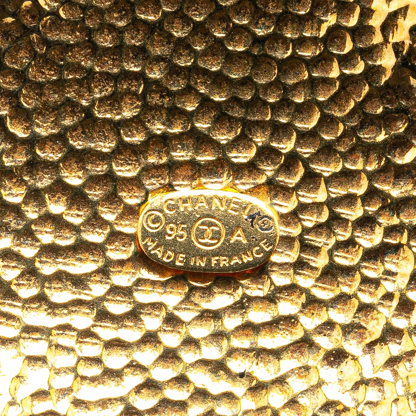 Gold Chanel Gold Plated CC Medallion Pendant Necklace