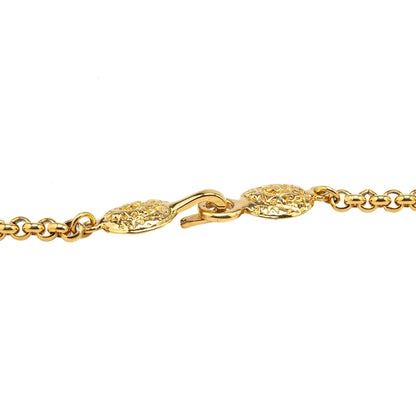 Gold Chanel Gold Plated CC Medallion Pendant Necklace