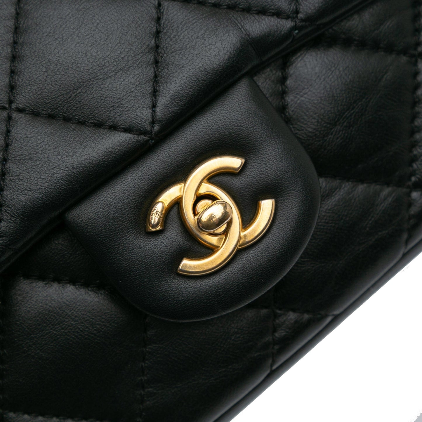 Black Chanel Mini Rectangular Quilted Lambskin Heart Charms Flap Crossbody Bag
