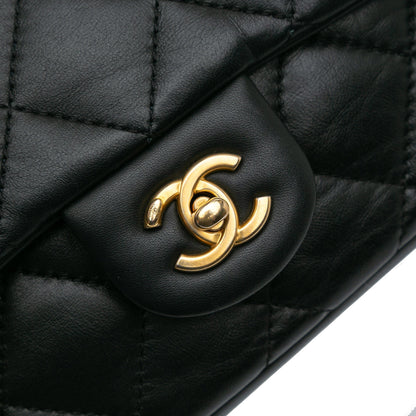 Black Chanel Mini Rectangular Quilted Lambskin Heart Charms Flap Crossbody Bag