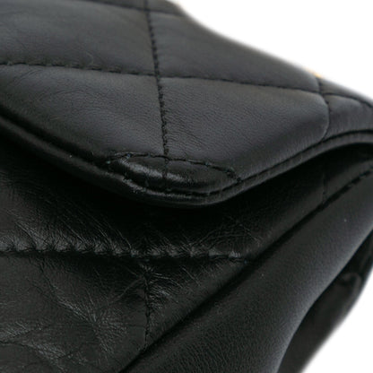 Black Chanel Mini Rectangular Quilted Lambskin Heart Charms Flap Crossbody Bag