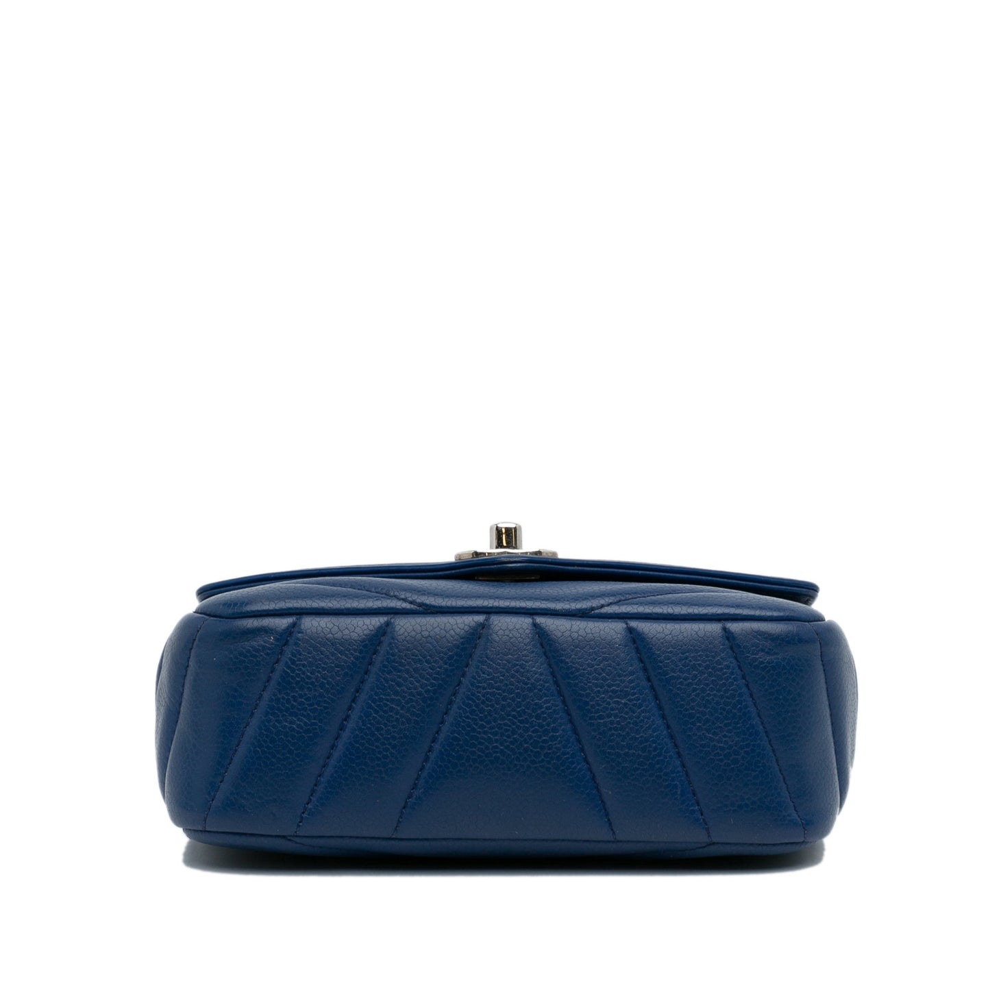 Blue Chanel Mini Caviar Chevron Data Center Envelope Flap Bag