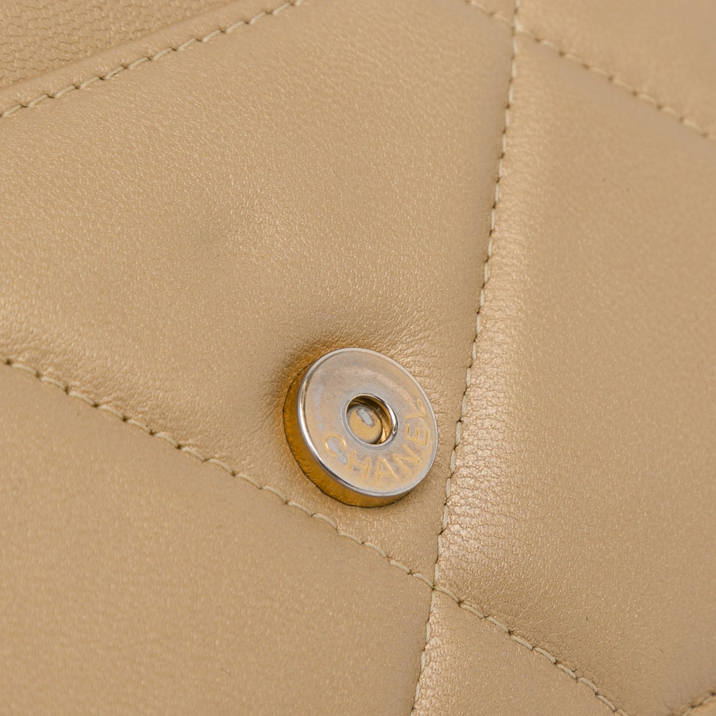 Gold Chanel Quilted Lambskin 19 Wallet on Chain Crossbody Bag