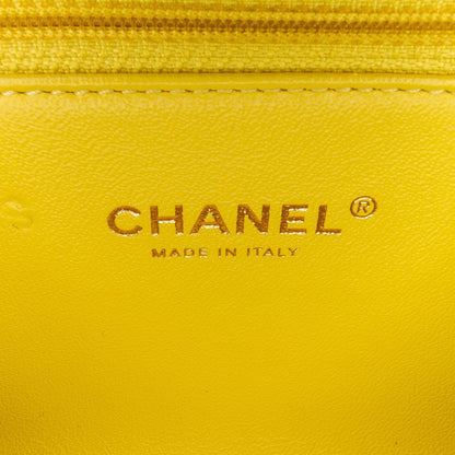 Chanel Coco Belt Bag Yellow Chevron Lambskin Gold