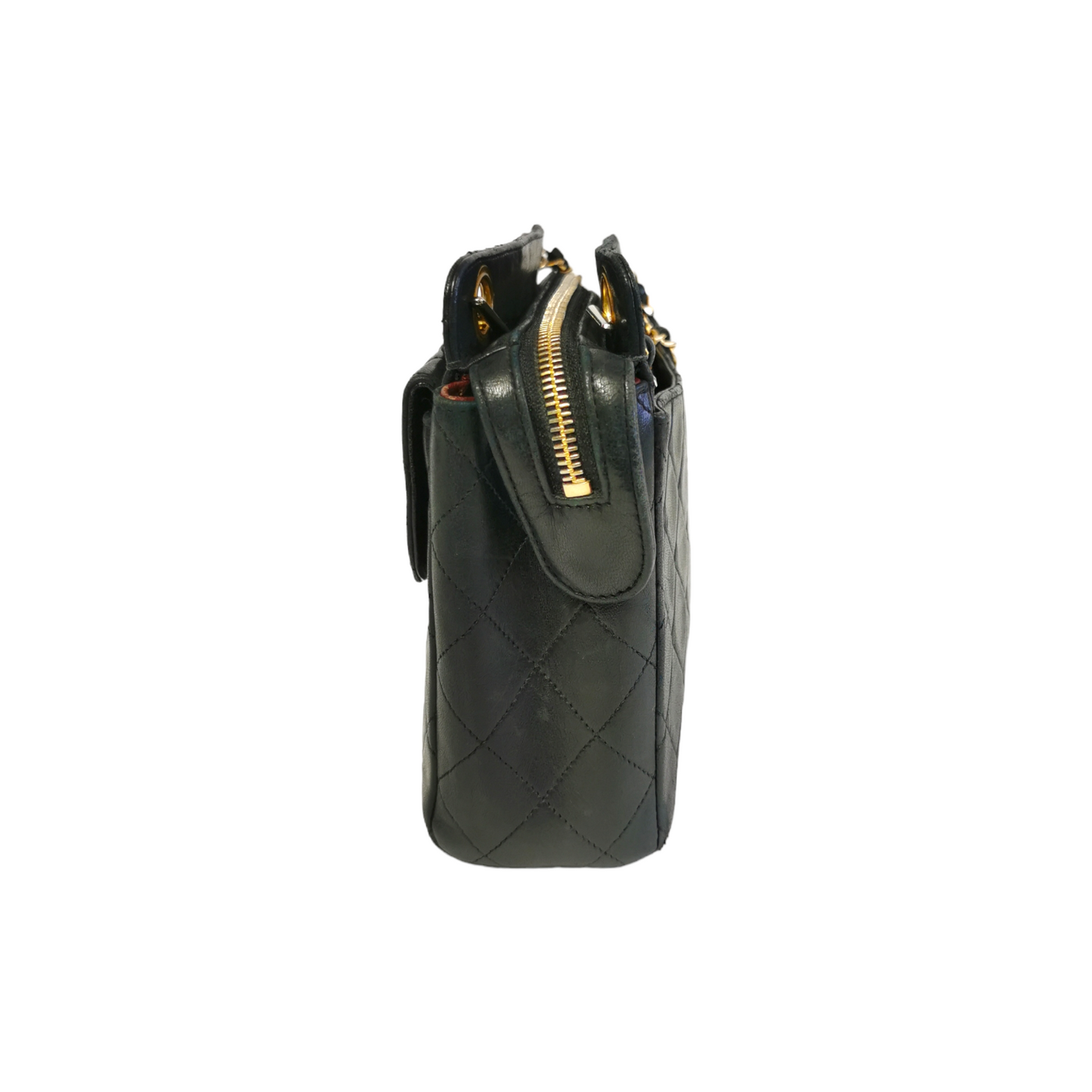 Chanel Shoulder Bag Black Lambskin Gold