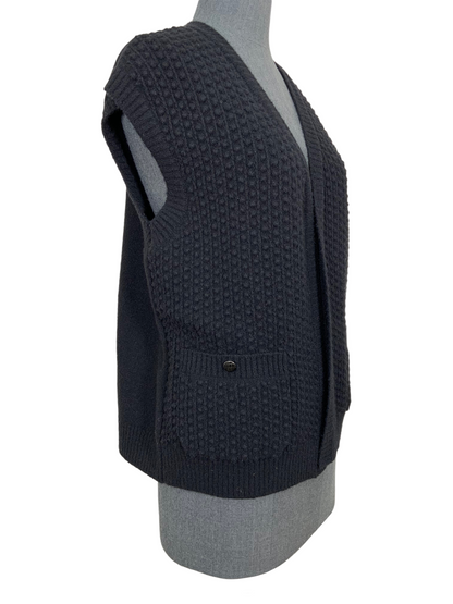 CHANEL Cashmere Open Front Vest Size S