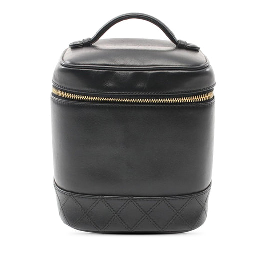 Black Chanel CC Lambskin Vanity Case