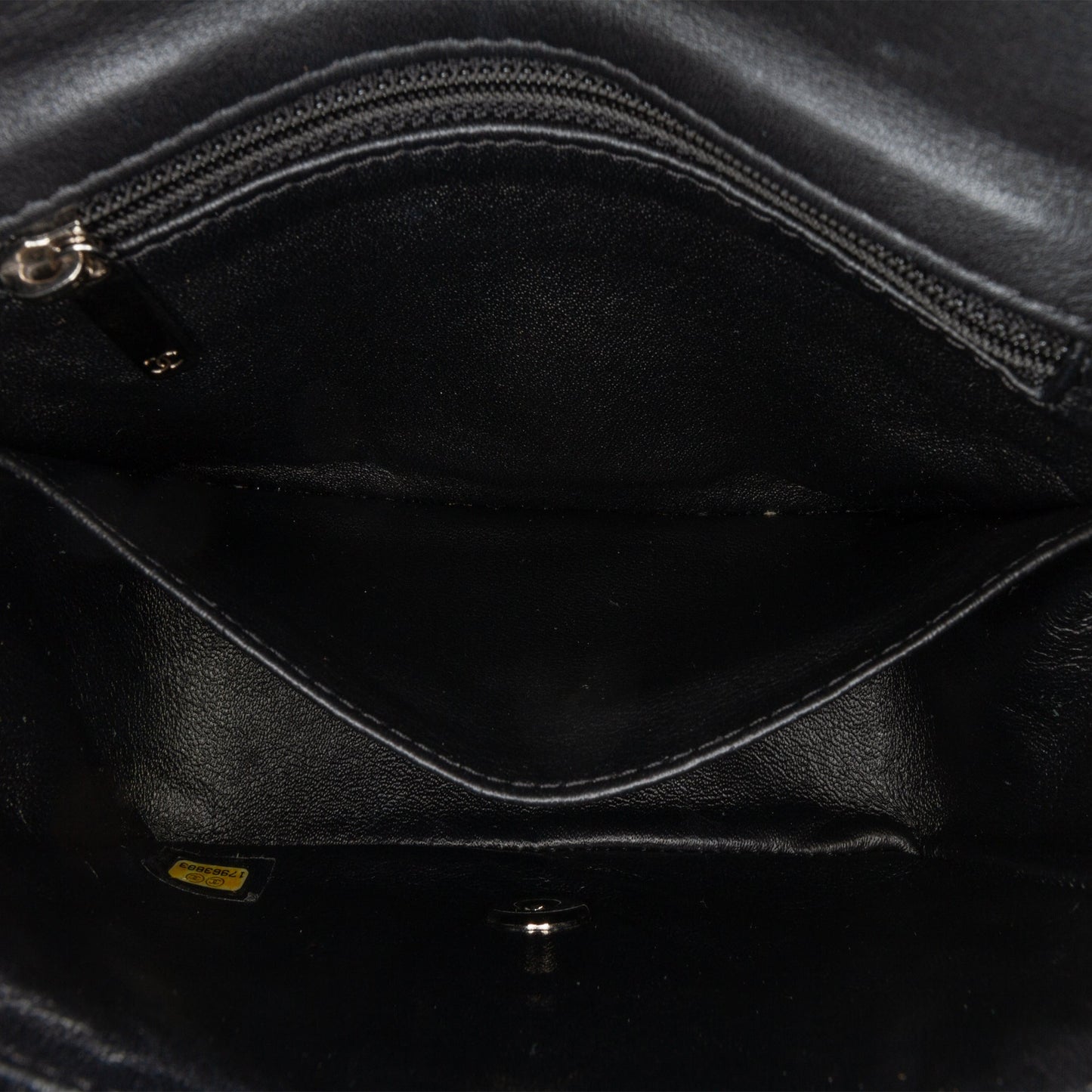 Black Chanel Mini Square Classic Patent Single Flap Crossbody Bag