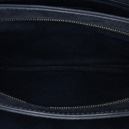 Blue Chanel Iridescent Calfskin Stitch Flap Crossbody Bag