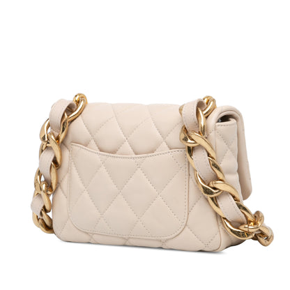 Blush Chanel Small Quilted Lambskin Funky Town Flap Shoulder Bag