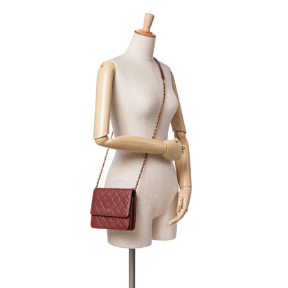Chanel Sac Quilted Caviar Square Wallet on Chain